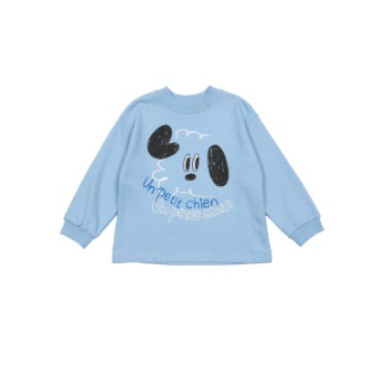 BEBEBEBE FALL Puppy face t-shirt (LIGHT BLUE)