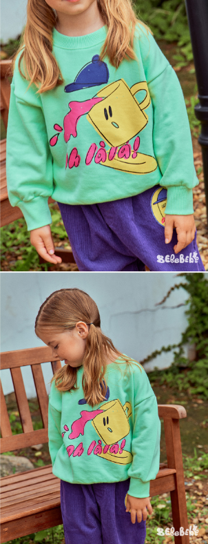 BEBEBEBE FALL Ohlala mug cup sweatshirt (MINT)