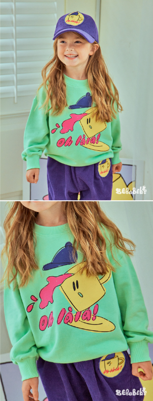 BEBEBEBE FALL Ohlala mug cup sweatshirt (MINT)