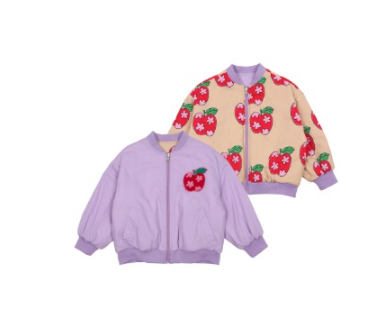 BEBEBEBE FALL Flower apple reversible jacket (PURPLE)