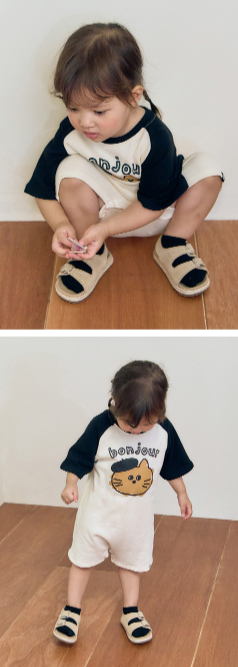 UBMOM Fall UBMOM BOLD RAGLAN ROMPER(3/4 SLEEVE)
