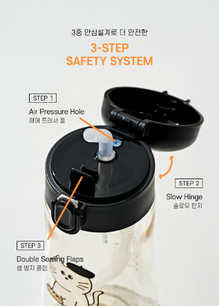UBMOM Mong & Mongza safety ppsu one touch straw cup (360ml)