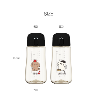 UBMOM Mong & Mongza safety ppsu one touch straw cup (360ml)