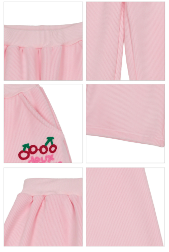 BEBEBEBE WINTER Cherry cat corduroy set