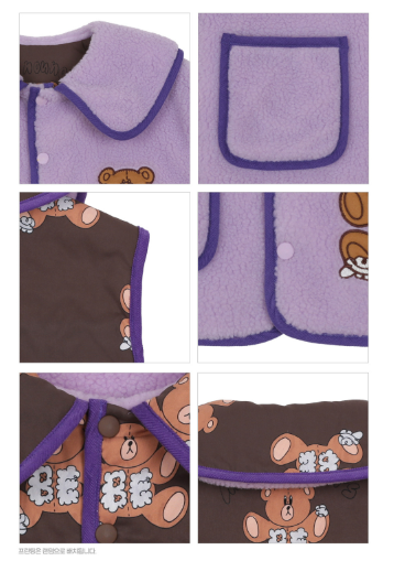 BEBEBEBE WINTER PRE Teddy bear collar pocket vest