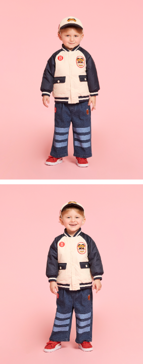 BEBE DE PINO Play bear baby tipping denim pants