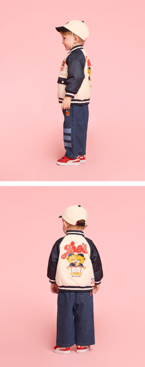 BEBE DE PINO Play bear baby tipping denim pants