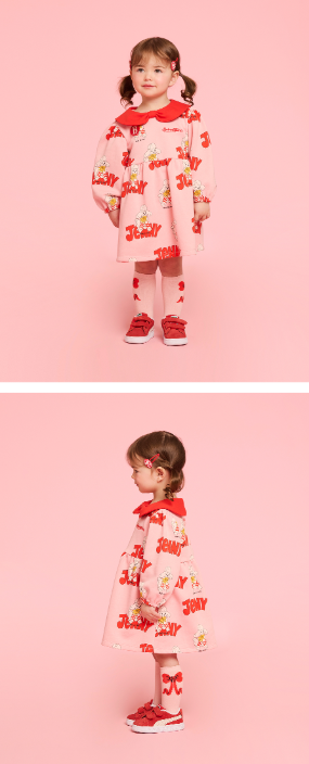 BEBE DE PINO All over jenny baby ribbon collar dress