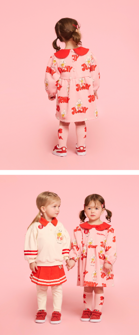 BEBE DE PINO All over jenny baby ribbon collar dress