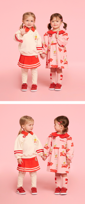 BEBE DE PINO All over jenny baby ribbon collar dress