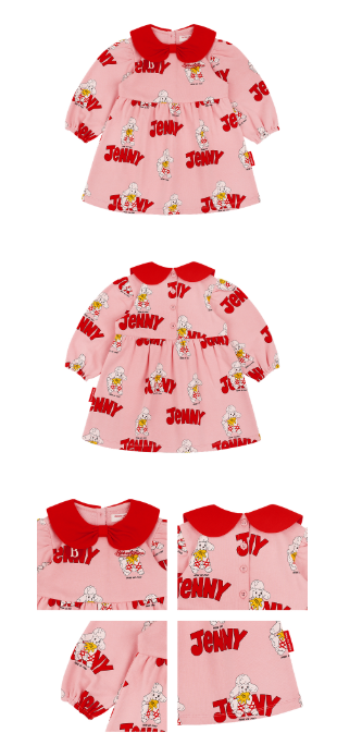 BEBE DE PINO All over jenny baby ribbon collar dress