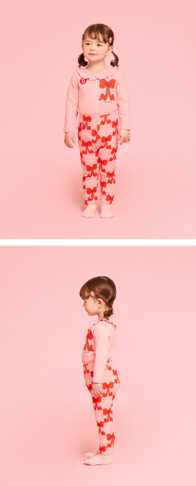 BEBE DE PINO Puff ribbon baby bodysuit set