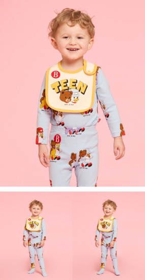BEBE DE PINO Teen friends baby bodysuit set