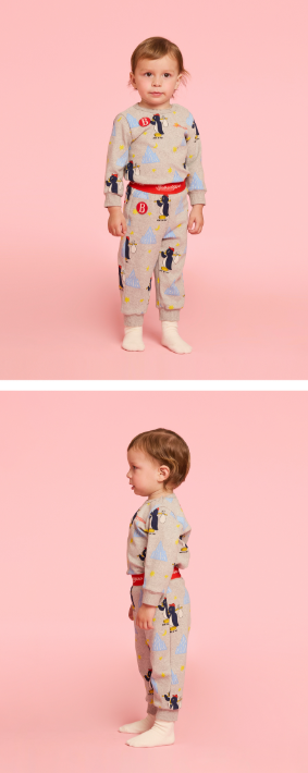 BEBE DE PINO All over penguin baby loungewear set