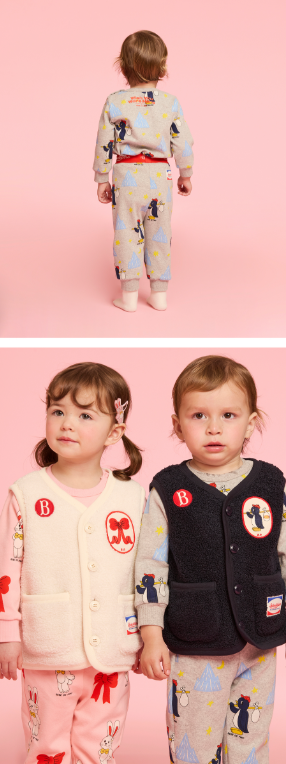 BEBE DE PINO All over penguin baby loungewear set