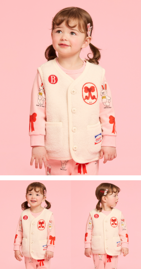 BEBE DE PINO All over ribbon bunny baby loungewear set