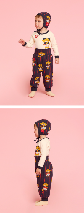 BEBE DE PINO All over twin bears baby suit set