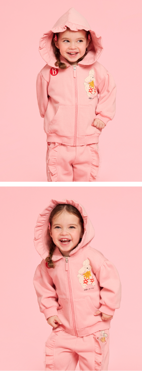 BEBE DE PINO Jenny baby frill hooded zip up jacket
