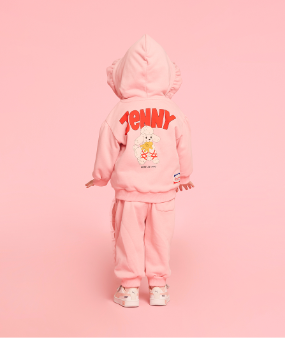 BEBE DE PINO Jenny baby frill hooded zip up jacket