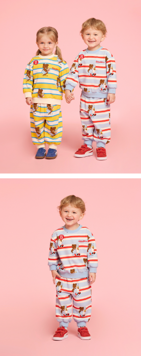 BEBE DE PINO All over teen friends baby stripe sweatshirts