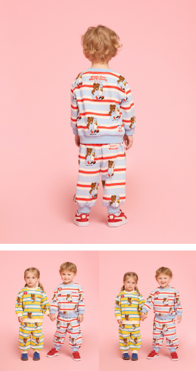 BEBE DE PINO All over teen friends baby stripe sweatshirts