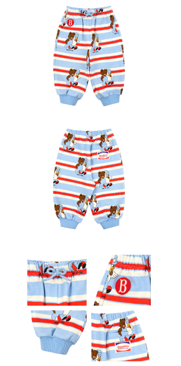 BEBE DE PINO All over teen friends baby stripe sweatpants