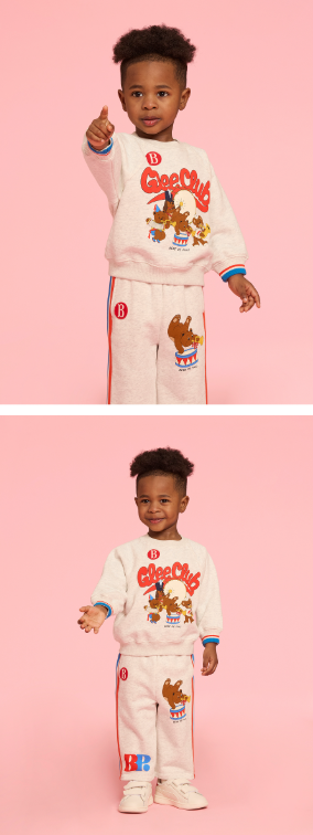 BEBE DE PINO Glee club baby raglan loose fit sweatshirt