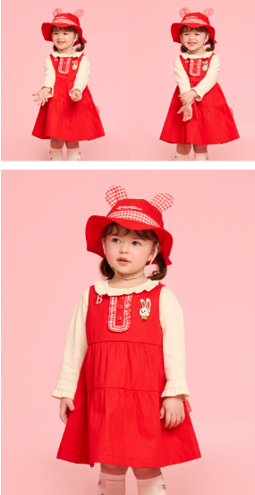 BEBE DE PINO Puff ribbon baby frill long sleeve tee