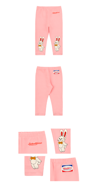 BEBE DE PINO Ribbon bunny baby leggings
