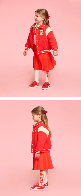 BEBE DE PINO Teen friends varsity padding jumper