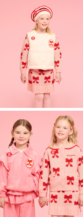 BEBE DE PINO All over puff ribbon sweater skirt