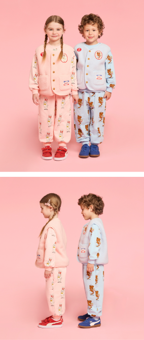 BEBE DE PINO All over play bear lounge wear set