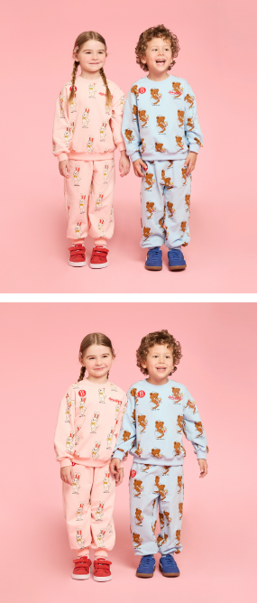 BEBE DE PINO All over ribbon bunny lounge wear set
