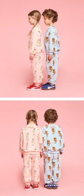 BEBE DE PINO All over ribbon bunny lounge wear set