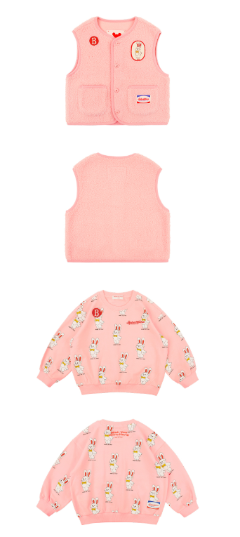 BEBE DE PINO All over ribbon bunny lounge wear set