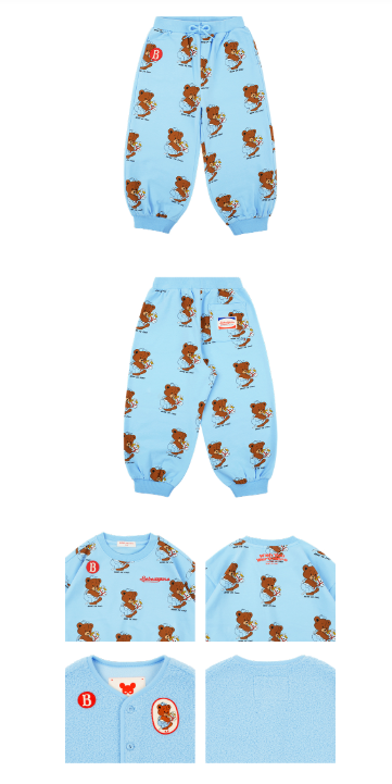 BEBE DE PINO All over play bear lounge wear set