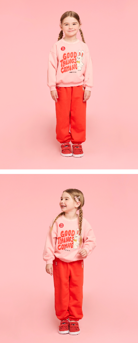 BEBE DE PINO Ribbon bunny raglan loose fit sweatshirt