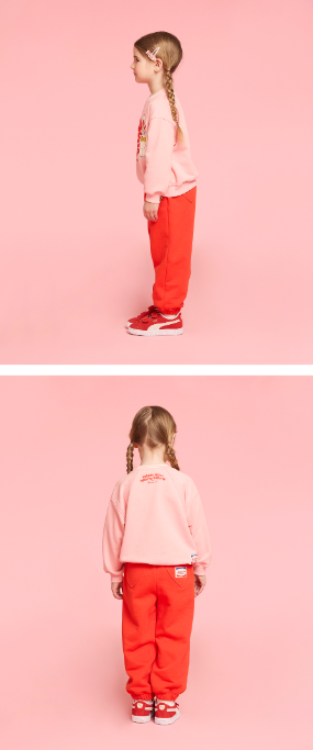 BEBE DE PINO Ribbon bunny raglan loose fit sweatshirt