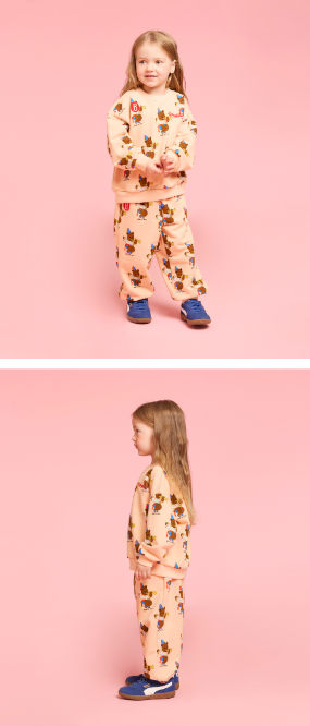BEBE DE PINO All over accordion sweatpants