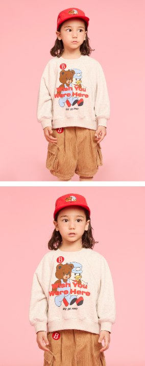 BEBE DE PINO Teen friends raglan loose fit sweatshirt