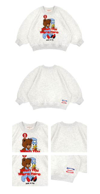 BEBE DE PINO Teen friends raglan loose fit sweatshirt