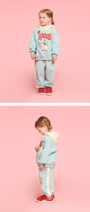 BEBE DE PINO Smilling puppy back napping sweatpants