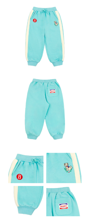 BEBE DE PINO Smilling puppy back napping sweatpants