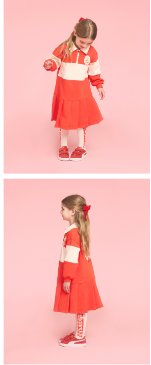 BEBE DE PINO Jenny color block collar dress