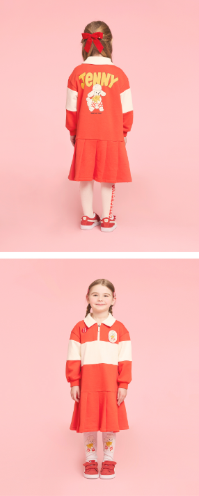 BEBE DE PINO Jenny color block collar dress