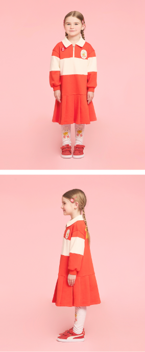 BEBE DE PINO Jenny color block collar dress