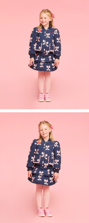 BEBE DE PINO All over puff ribbon padding jumper