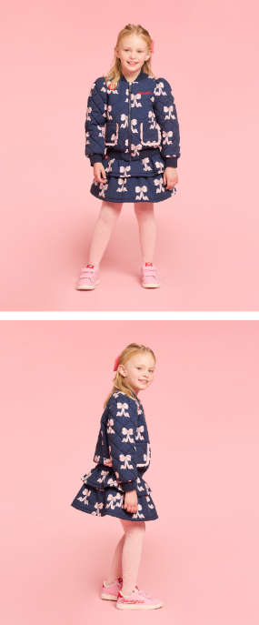 BEBE DE PINO All over puff ribbon padding jumper