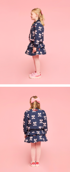 BEBE DE PINO All over puff ribbon padding jumper