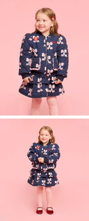 BEBE DE PINO All over puff ribbon padding jumper